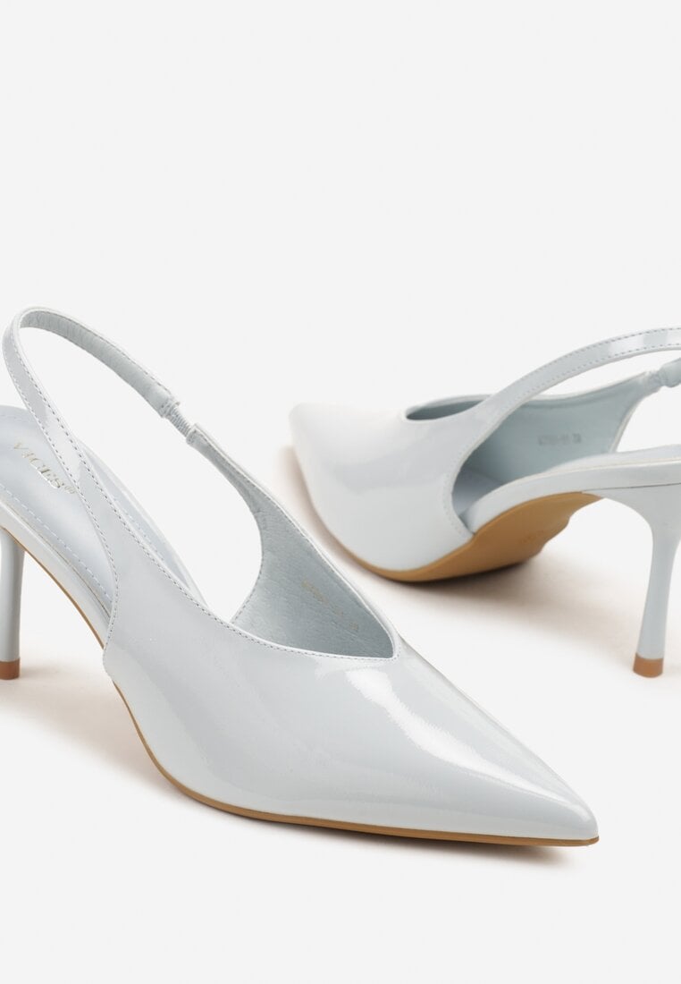 Niebieskie Sandały Slingback Vices na Obcasie Typu Szpilka Tilionea