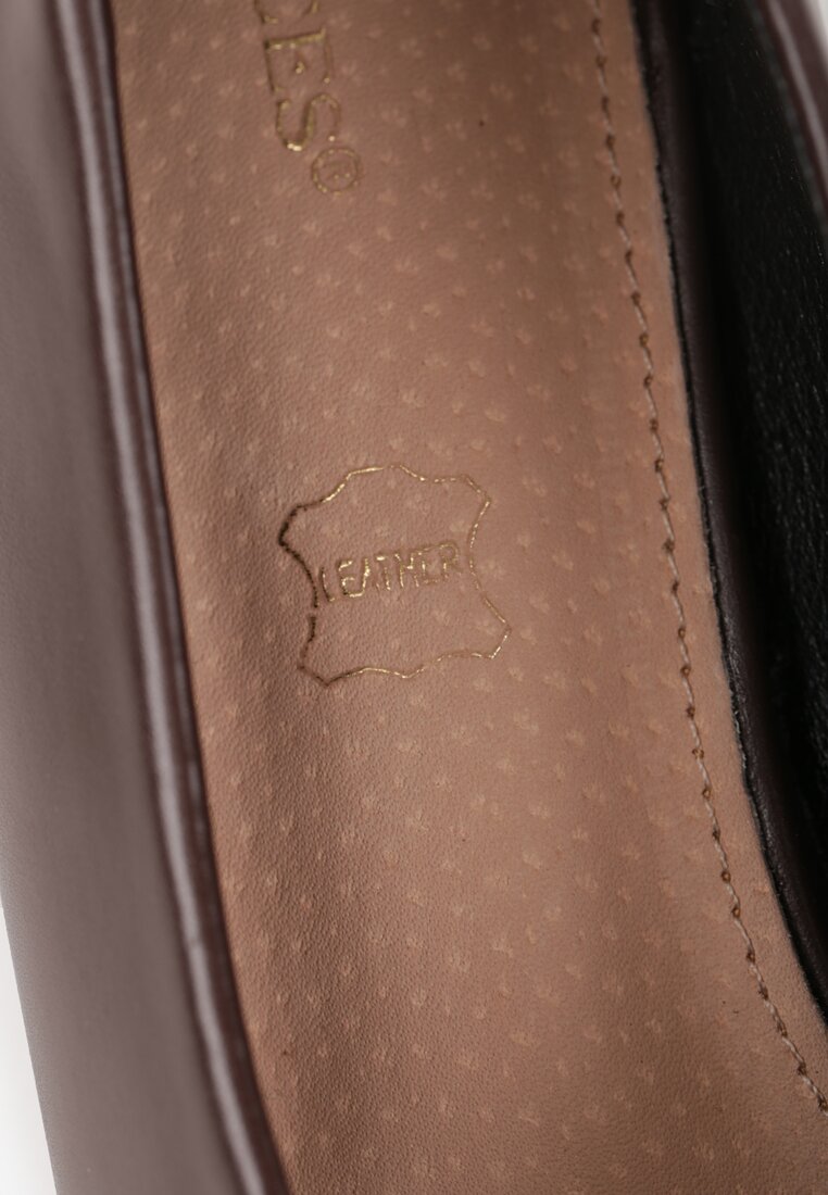 Pantofi cu toc Alinire Maro