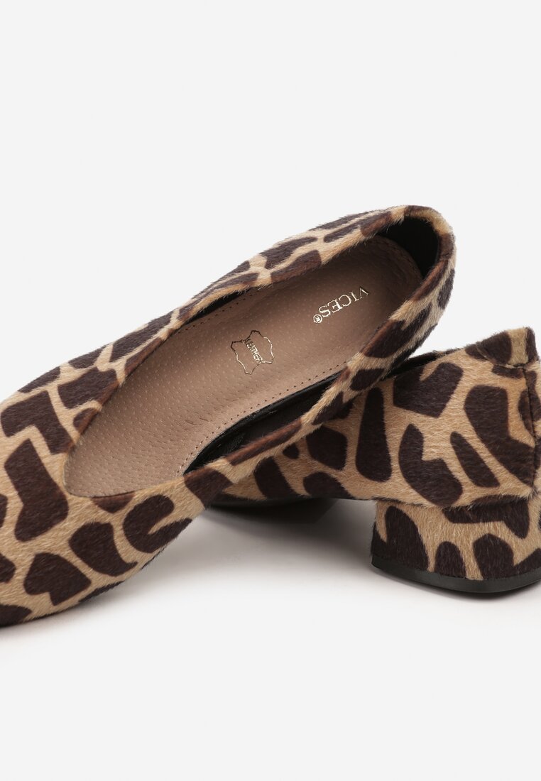 Pantofi cu toc Alinire Imprimeu leopard