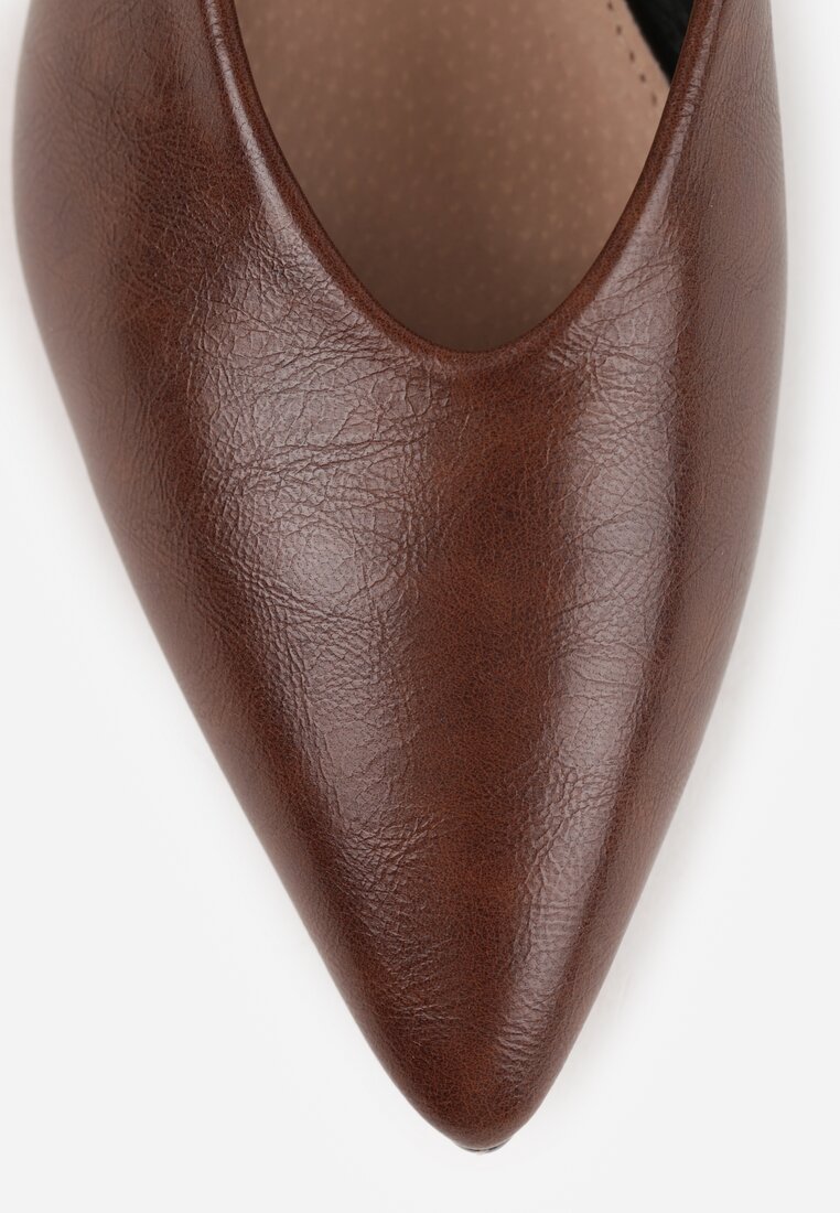 Pantofi cu toc Rilomena Maro deschis