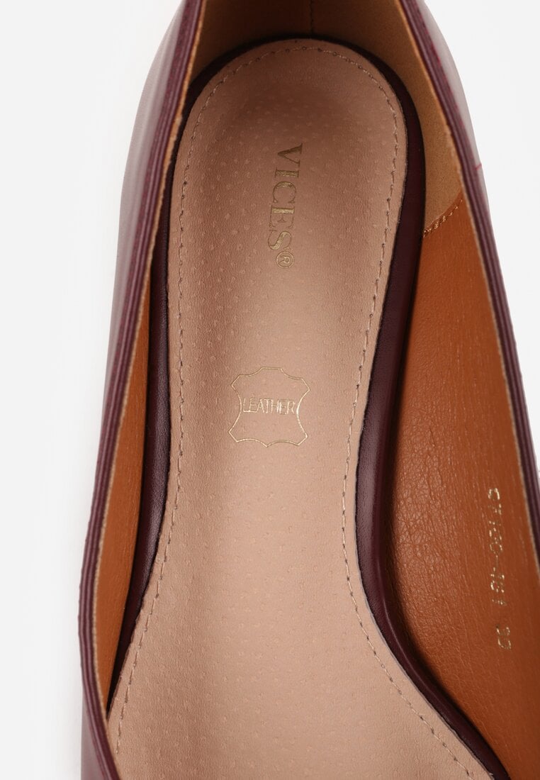 Pantofi cu toc Nalibre Bordo