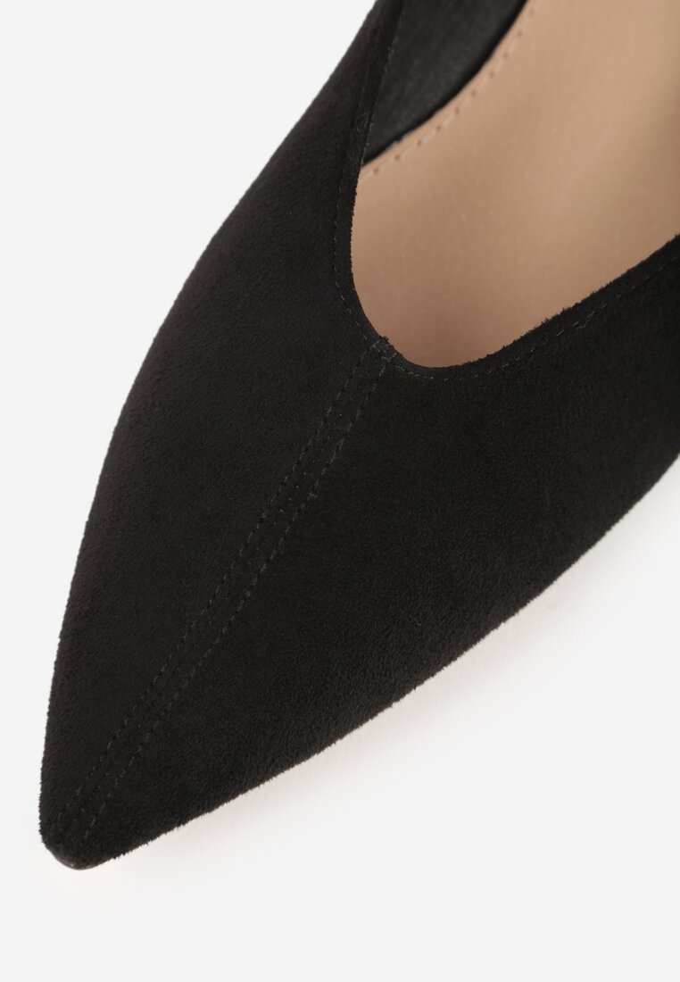 Czarne Klasyczne Balerinki Vices z Noskiem w Szpic Farrie
