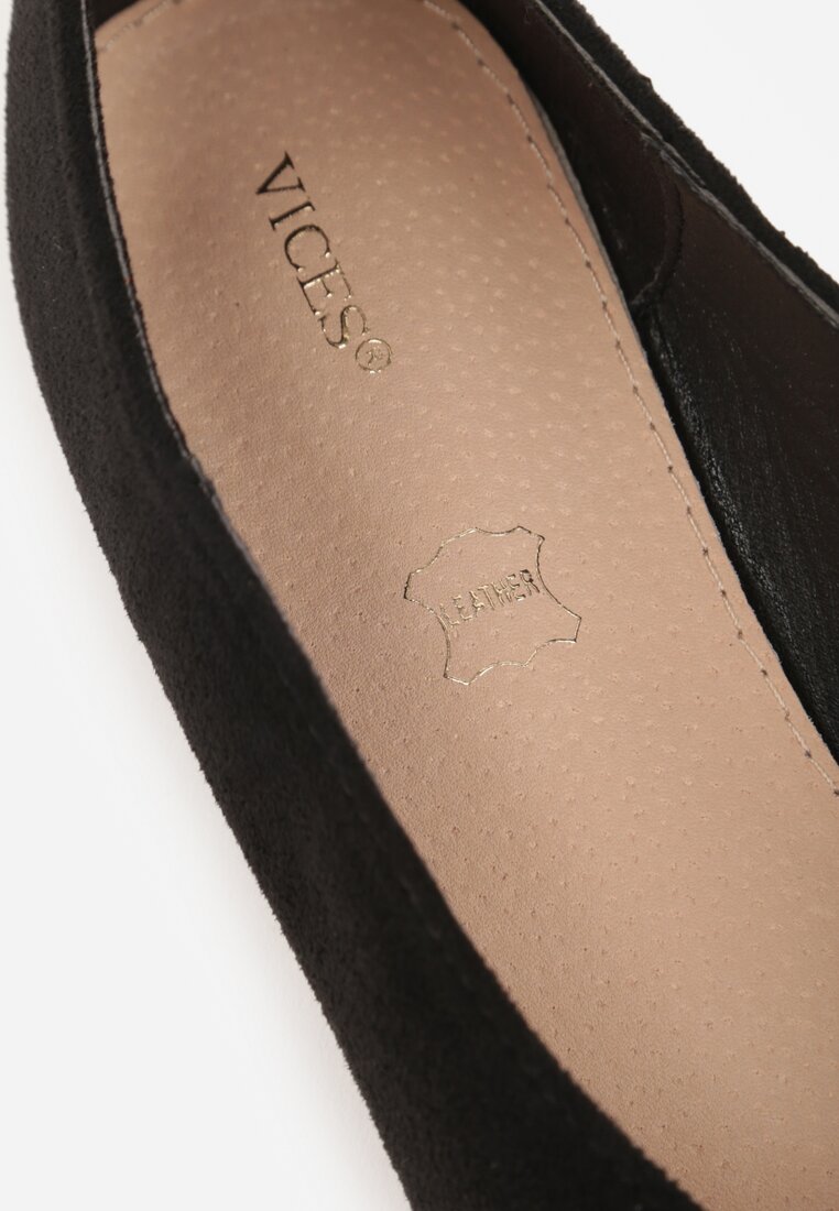Czarne Klasyczne Balerinki Vices z Noskiem w Szpic Farrie