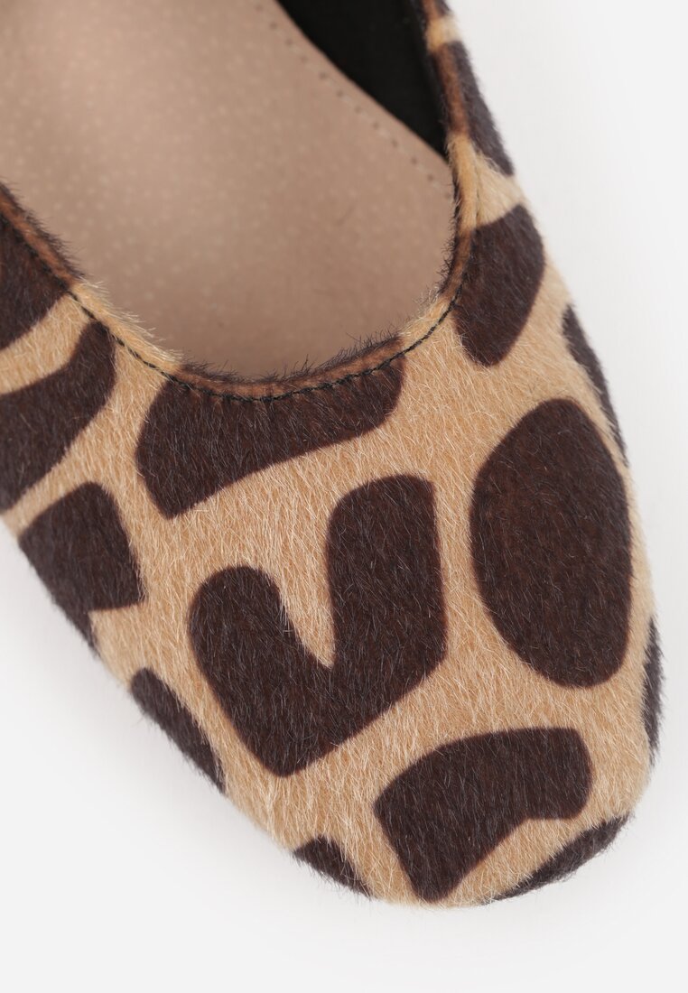 Panterkowe Balerinki Vices w Stylu Mary Jane ze Skórzaną Wkładką Rilaneia