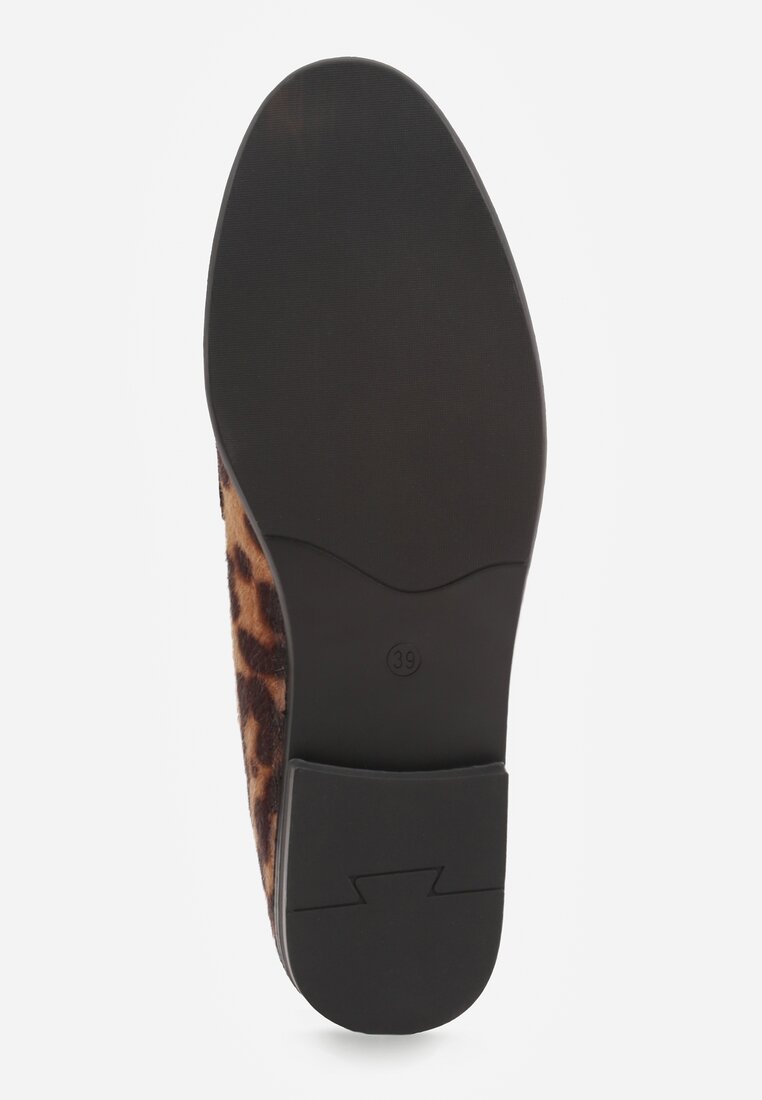 Panterkowe Mokasyny Vices z Wkładką ze Skóry Naturalnej i Paskiem z Przeszyciami Fonarrie