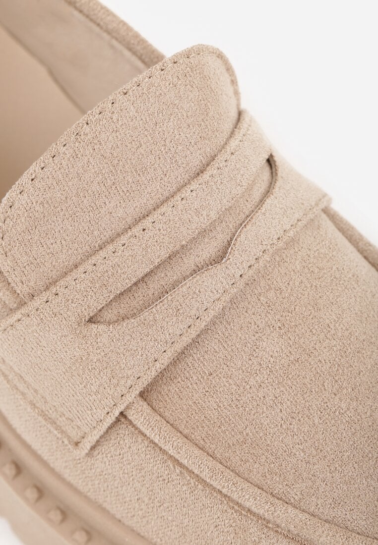 Mocasini Bej închis