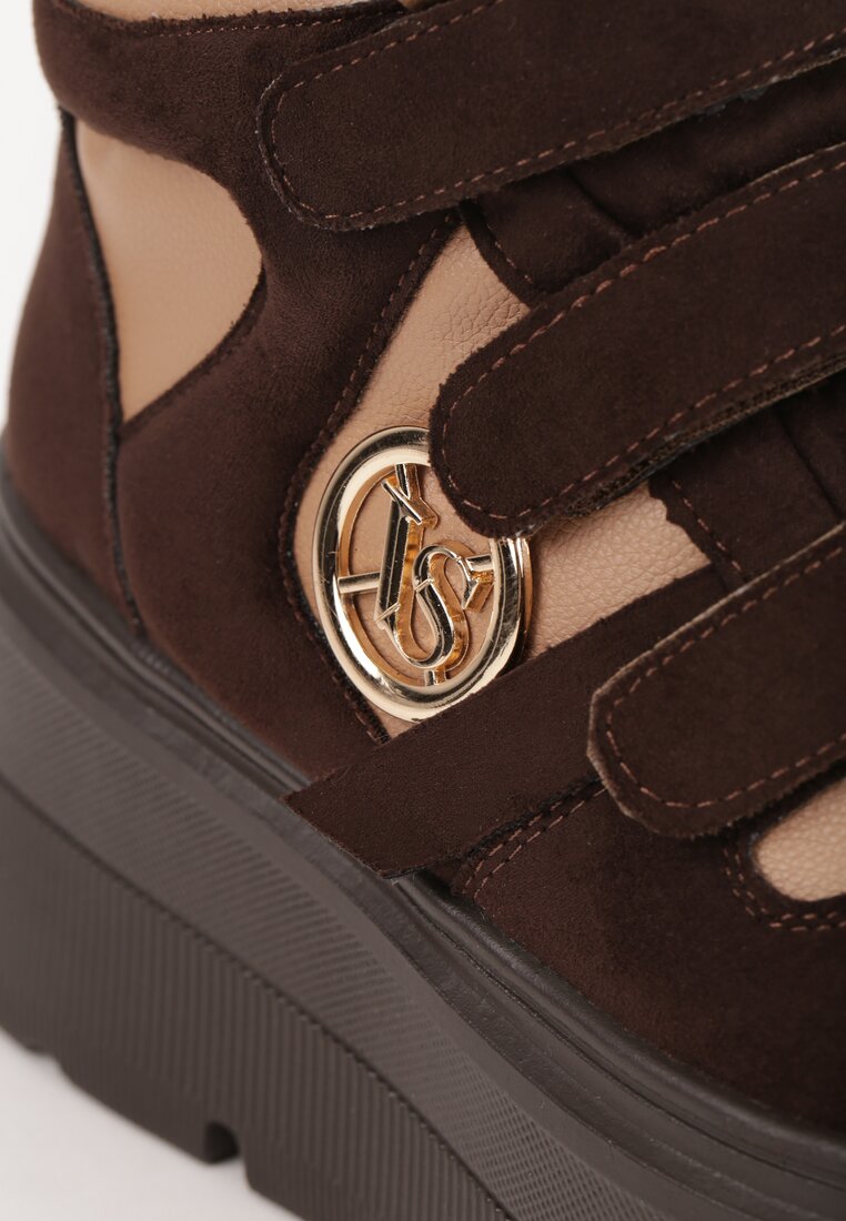 Botine Gelira Bej cu maro