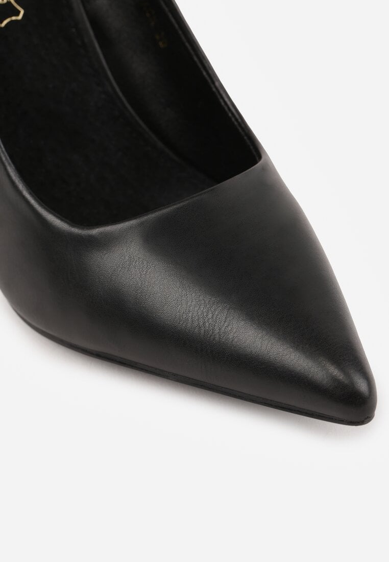 Czarne Szpilki Vices z Wkładką ze Skóry Naturalnej Mivika