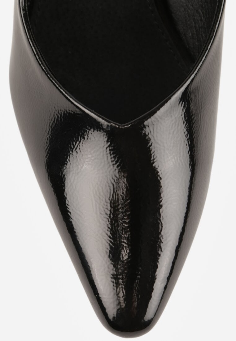Czarne Eleganckie Czółenka Vices na Klepsydrze ze Skórzaną Wkładką Dedvire