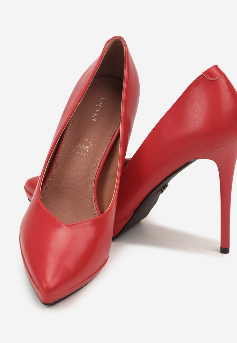 Pantofi stiletto Ahrrie Roșii