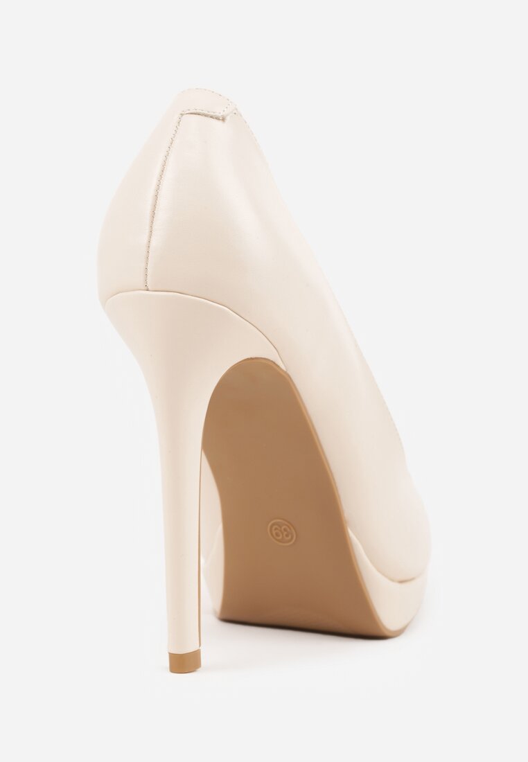 Jasnobeżowe Szpilki Vices ze Skórzaną Wkładką w Klasycznym Stylu Amorisse