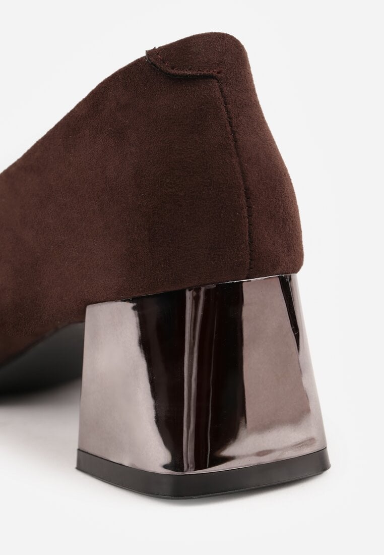 Pantofi cu toc Sivine Maro