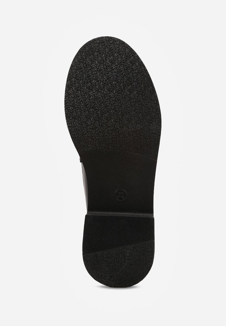 Czarne Eleganckie Mokasyny VICES z Aplikacją i Wkładką ze Skóry Naturalnej Arinatta