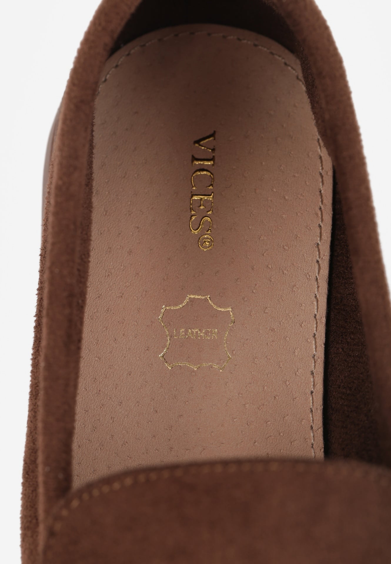 Brązowe Mokasyny VICES Casualowe ze Skórzaną Wkładką i Metalowymi Ozdobami Dinsmore