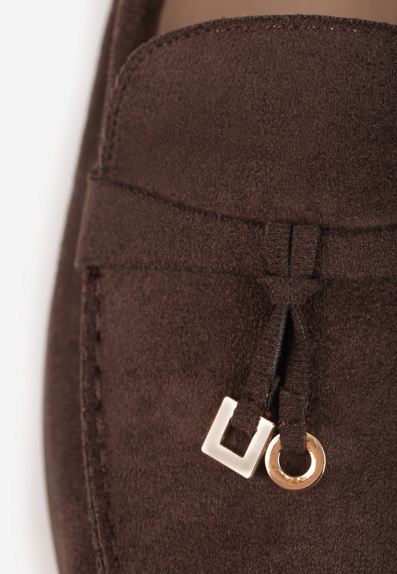 Ciemnobrązowe Mokasyny VICES Casualowe ze Skórzaną Wkładką i Metalowymi Ozdobami Dinsmore