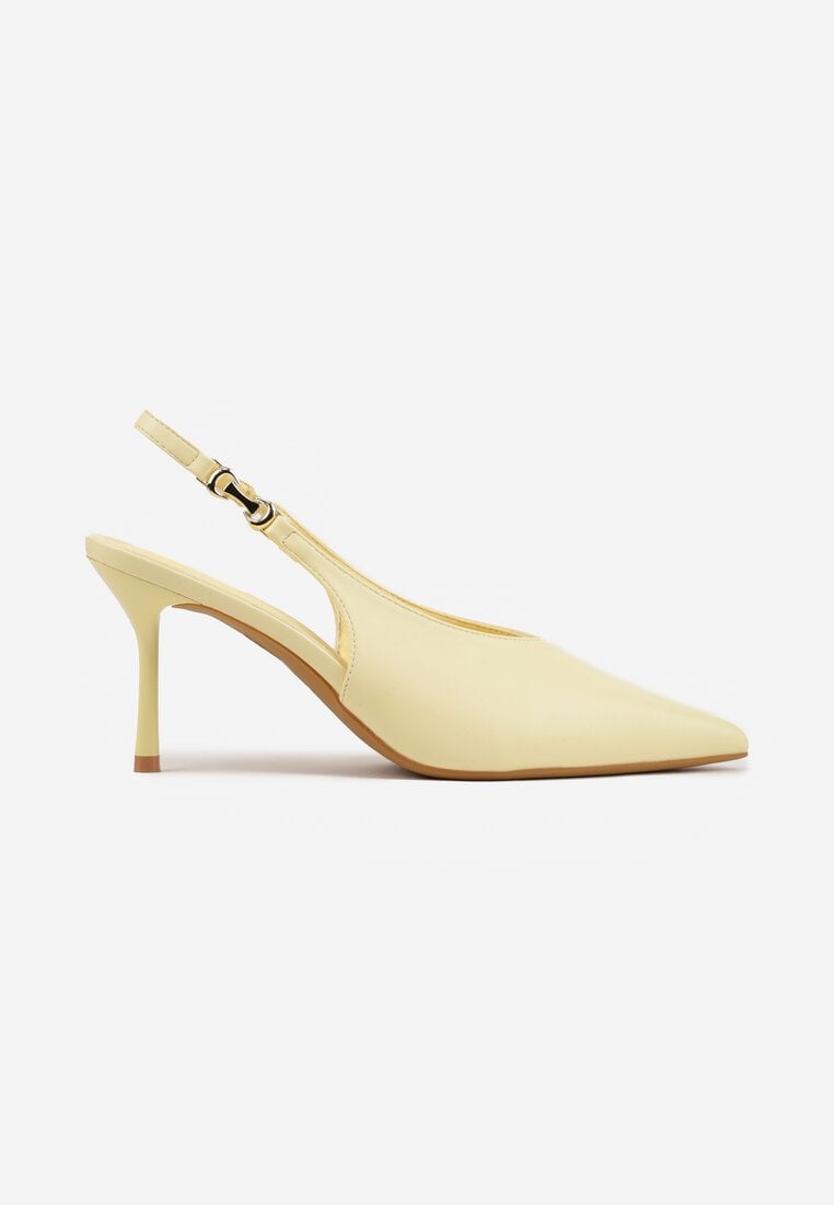 Pantofi stiletto Natonale Galbeni