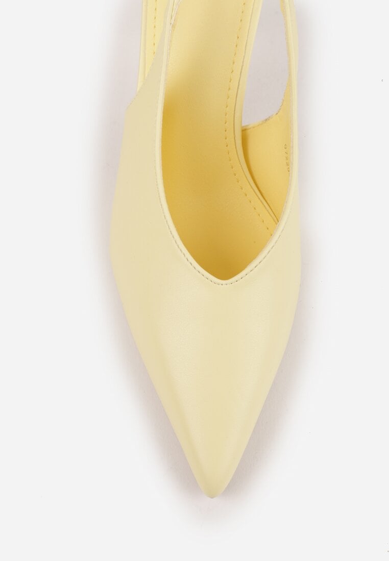 Pantofi stiletto Natonale Galbeni