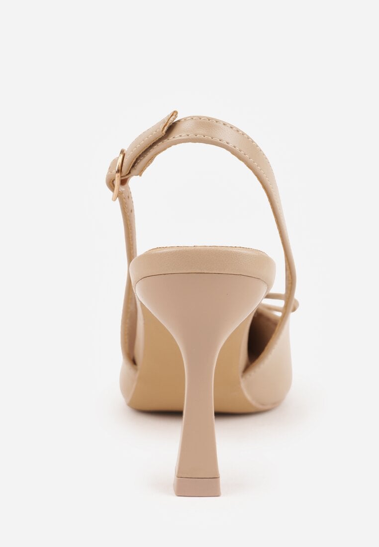 Pantofi stiletto Azimuna Bej închis
