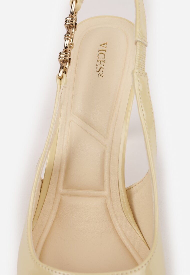 Pantofi stiletto Natera Galbeni