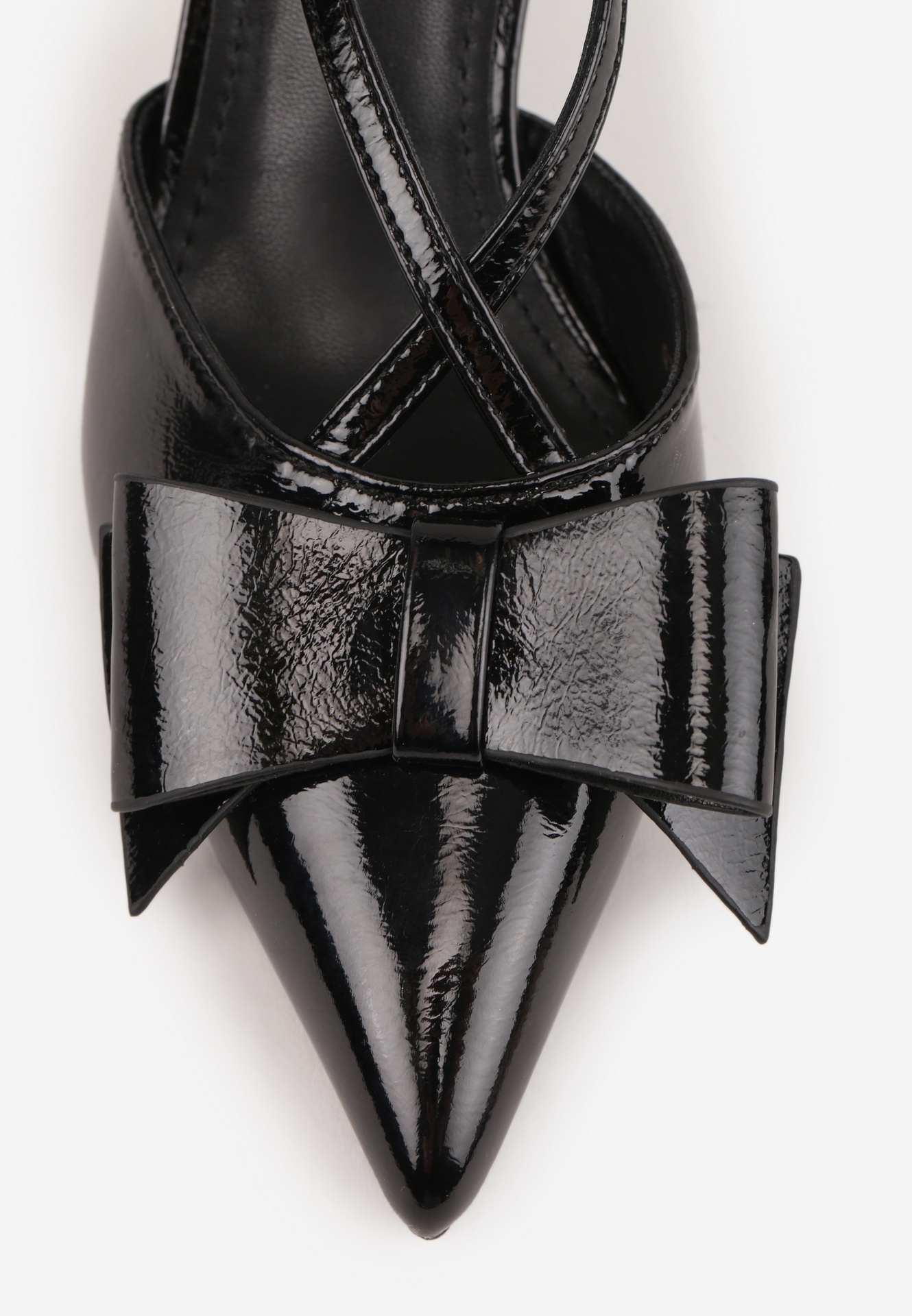 Czarne Szpilki VICES z Aplikacją w Kształcie Kokardy Evithe