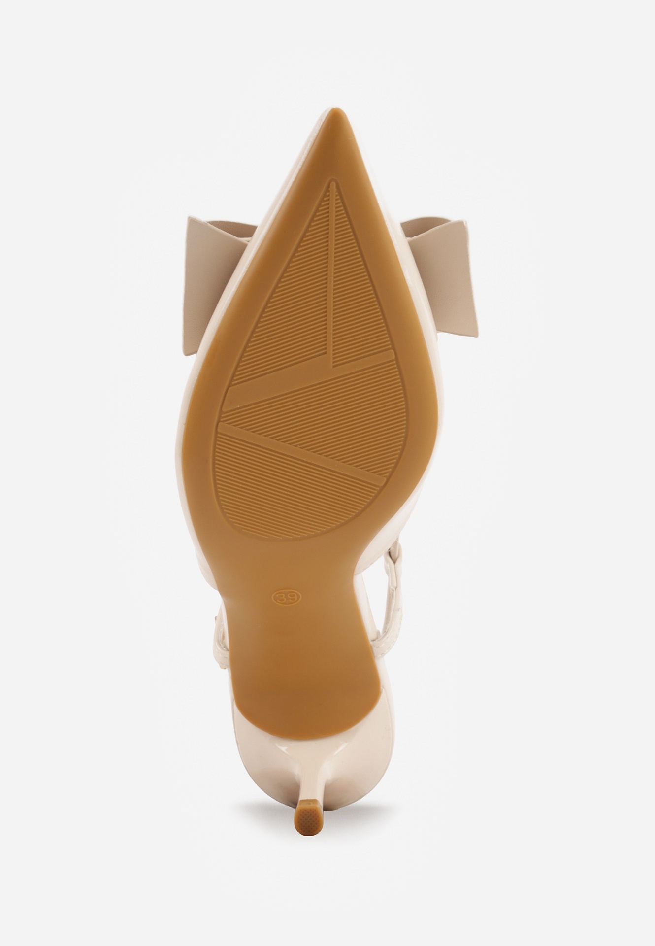 Beżowe Szpilki VICES z Aplikacją w Kształcie Kokardy Evithe