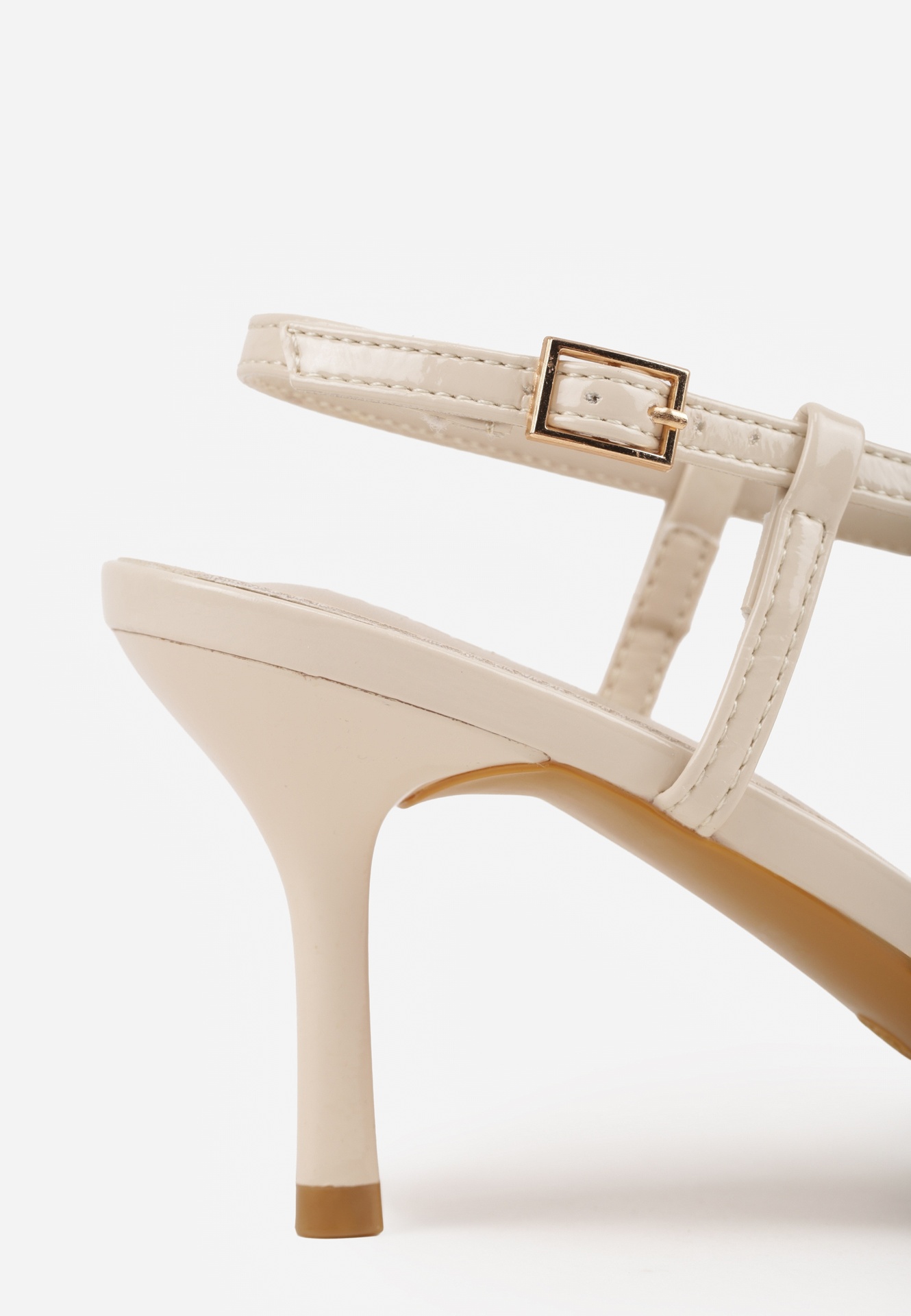 Beżowe Szpilki VICES z Aplikacją w Kształcie Kokardy Evithe