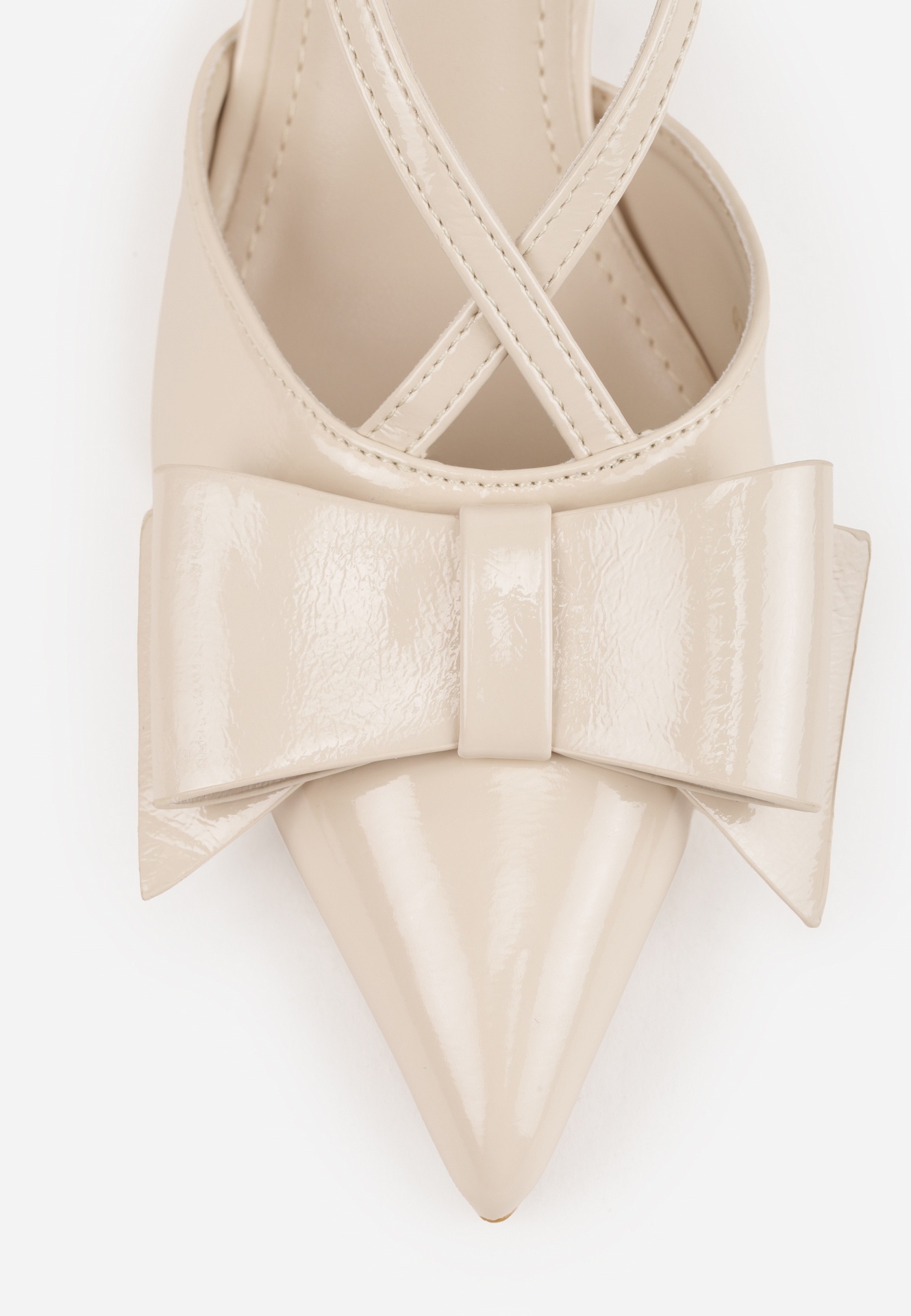 Beżowe Szpilki VICES z Aplikacją w Kształcie Kokardy Evithe