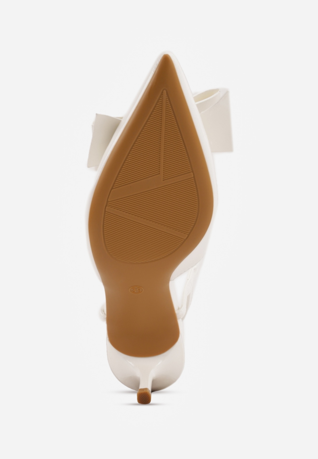 Białe Szpilki VICES z Aplikacją w Kształcie Kokardy Evithe