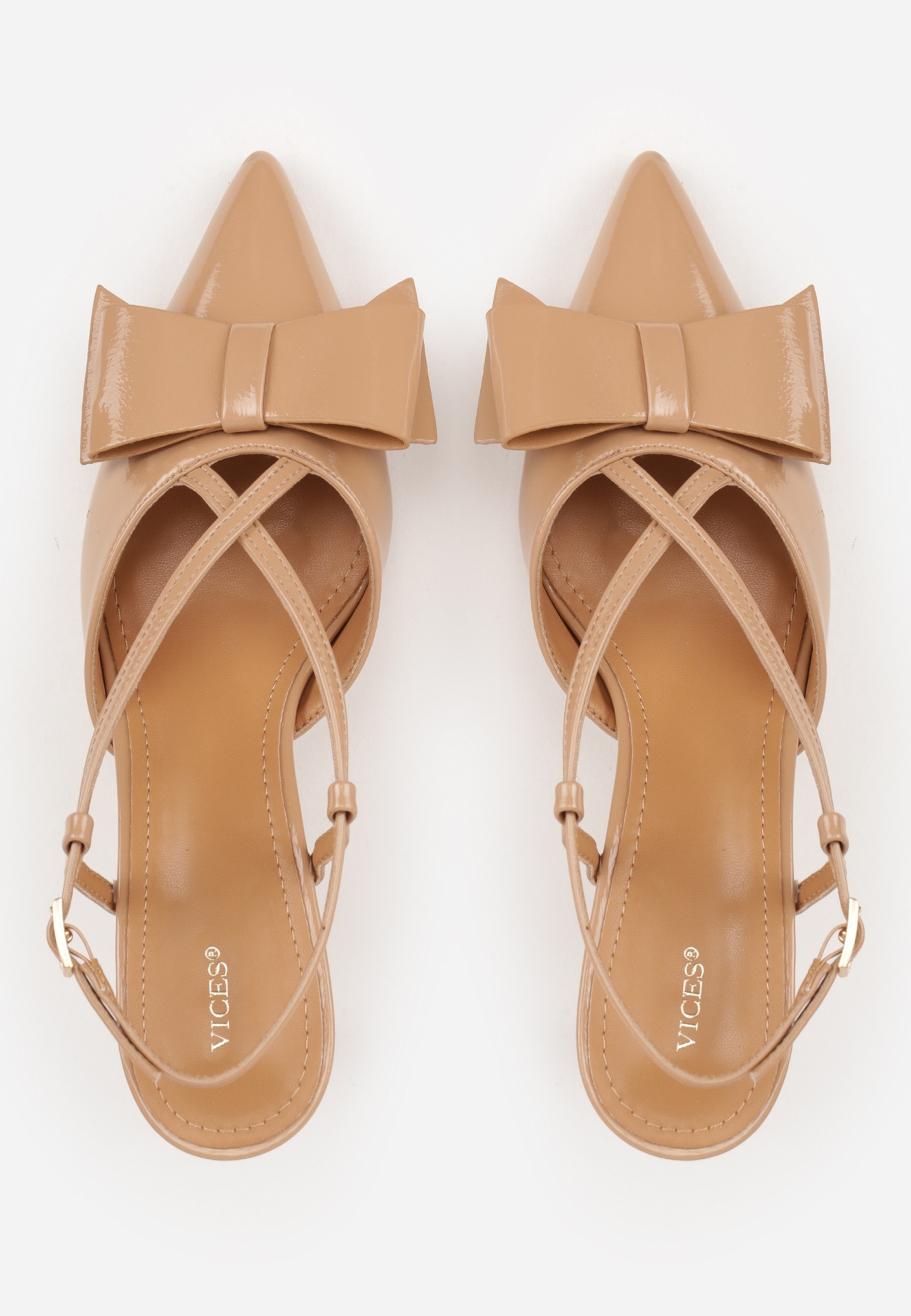 Pantofi stiletto Evithe Bej închis