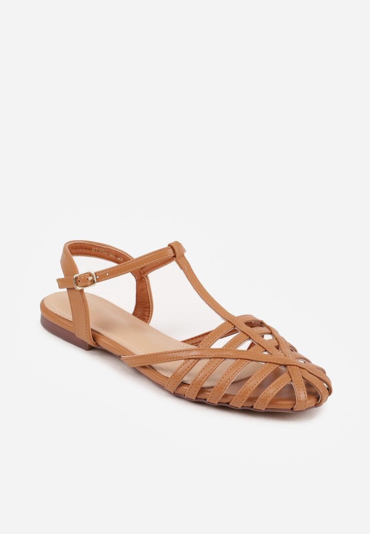 Brązowe Sandały VICES Ozdobione Cienkimi Paskami Calodora