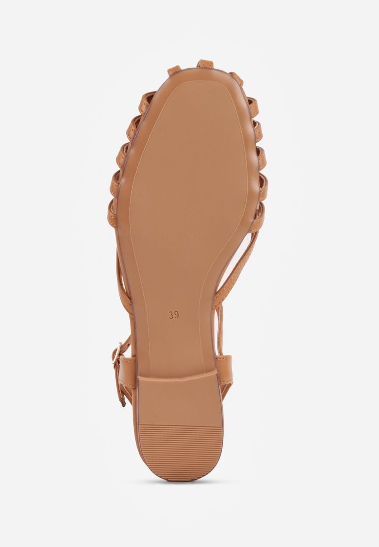 Brązowe Sandały VICES Ozdobione Cienkimi Paskami Calodora