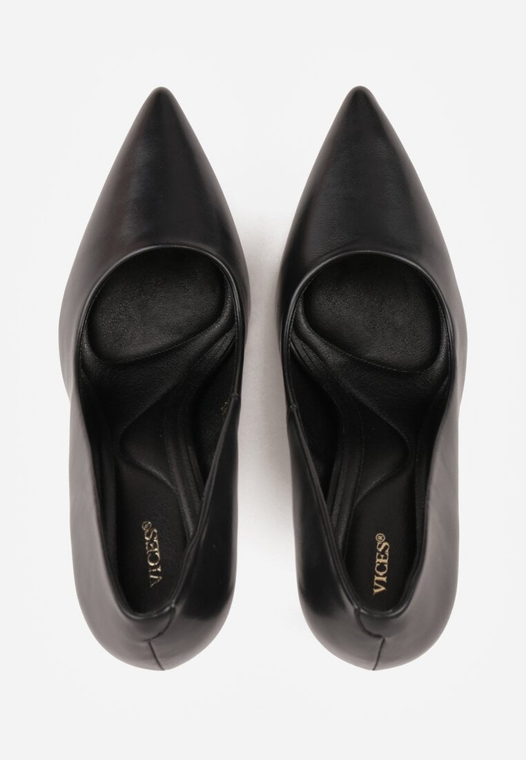 Czarne Gładkie Szpilki VICES w Klasycznym Stylu Temilis