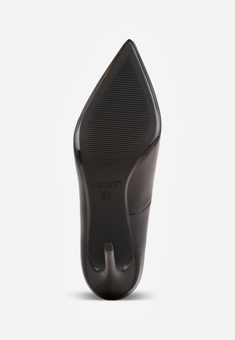 Czarne Gładkie Szpilki VICES w Klasycznym Stylu Temilis