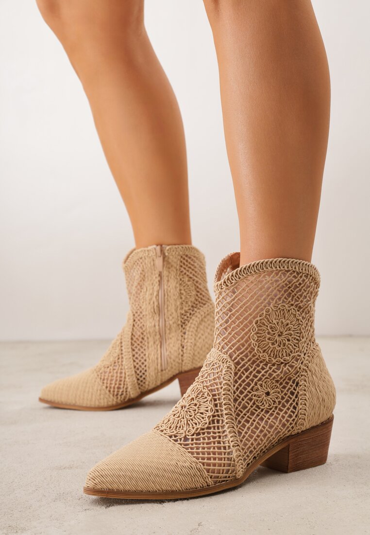 Botine Azinessa Bej închis