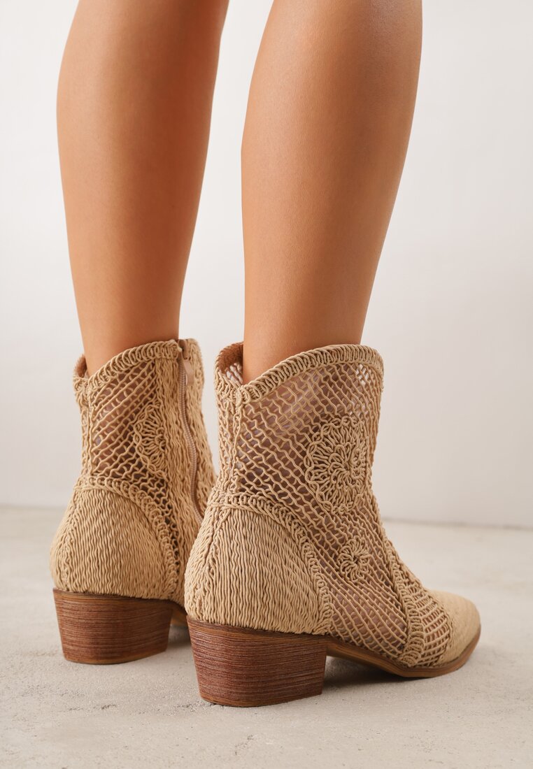 Botine Azinessa Bej închis