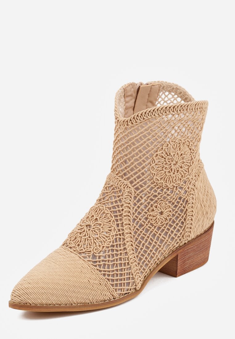 Botine Azinessa Bej închis