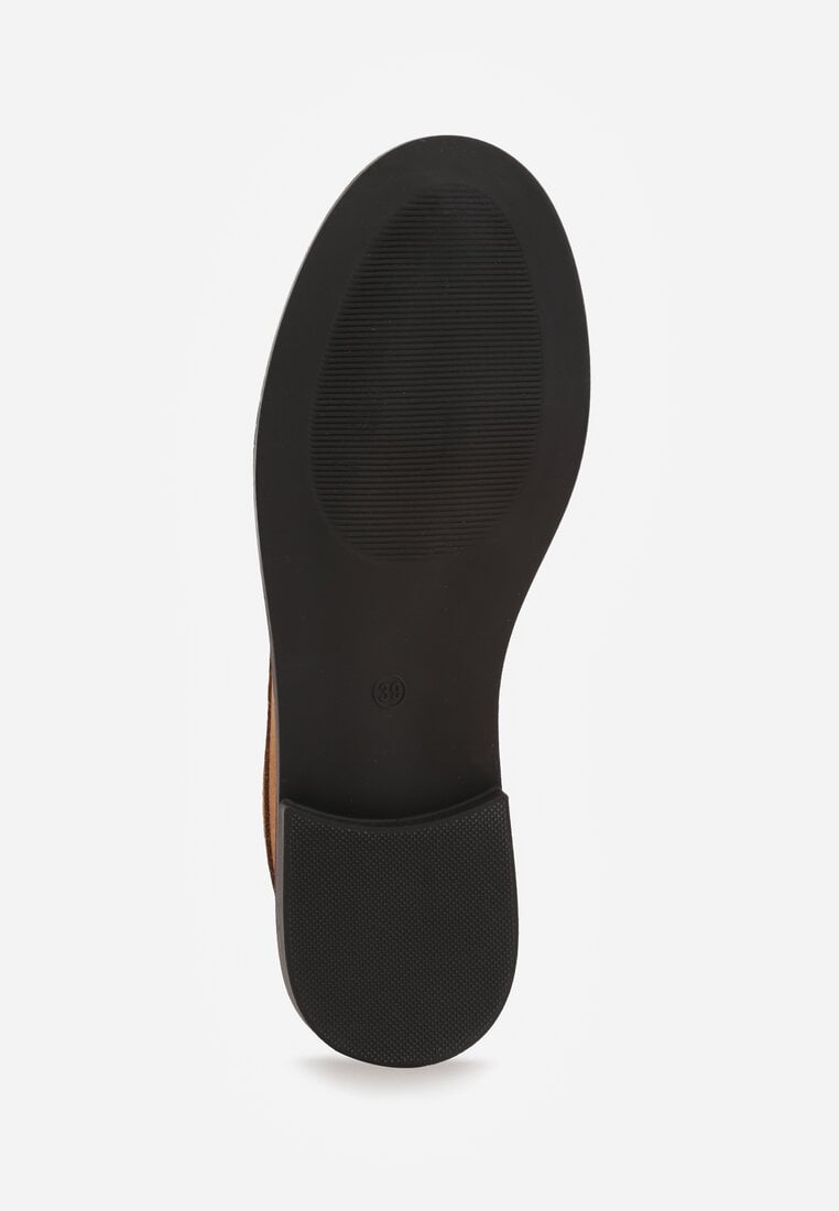 Brązowe Mokasyny VICES z Wkładką ze Skóry Naturalnej i Przeszyciami Astanie