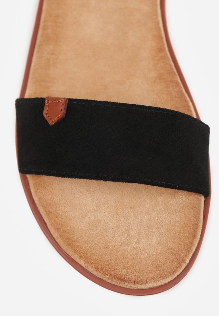 Czarne Sandały VICES w Stylu Basic z Paskiem z Klamerką Loretha