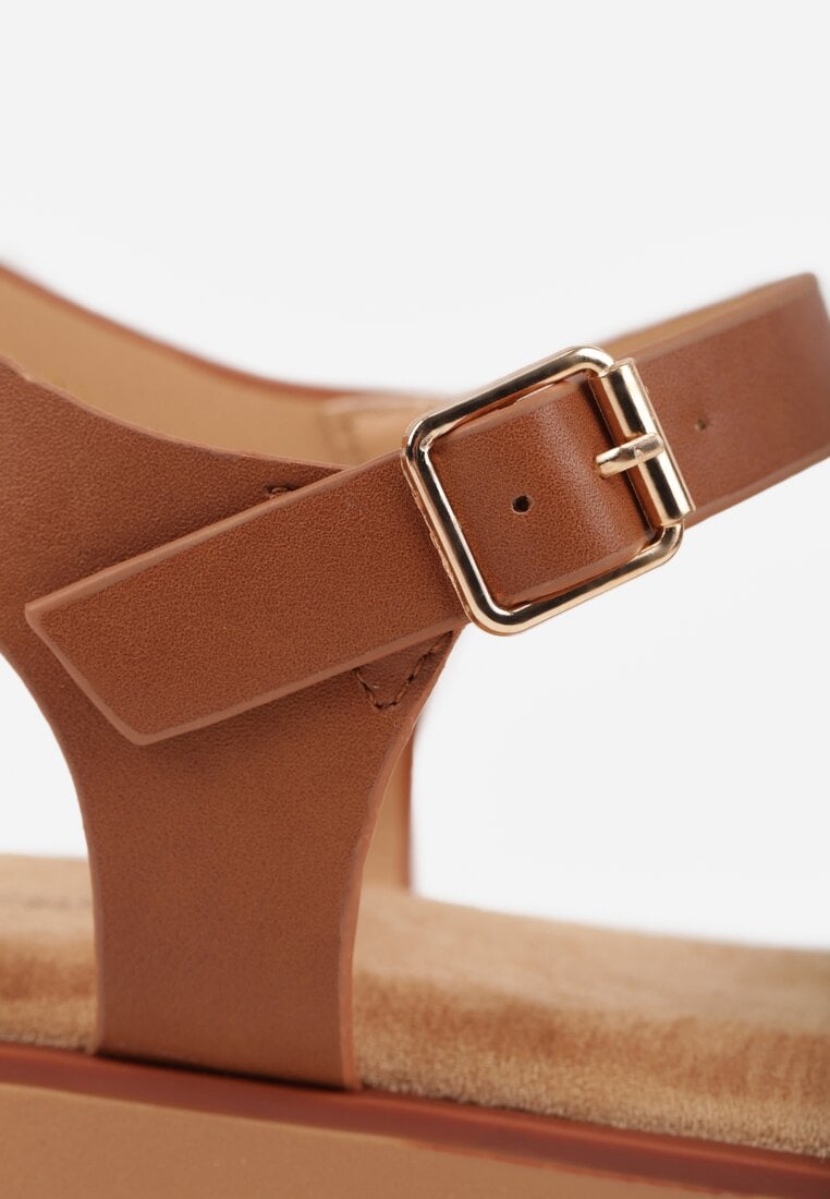 Czarne Płaskie Sandały VICES z Cholewką ze Skrzyżowanymi Paskami Emelika