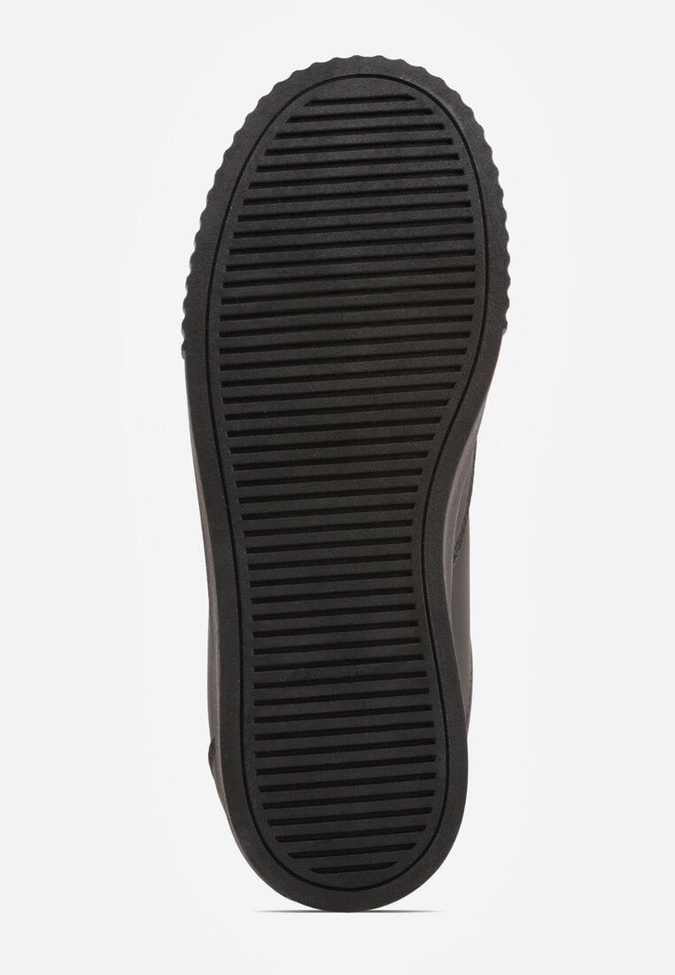 Czarne Sneakersy na Tłoczonej Platformie Zeaninia