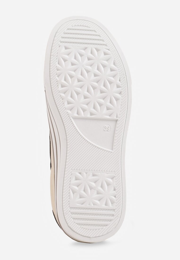 Beżowe Trampki o Klasycznym Fasonie na Platformie Opheme