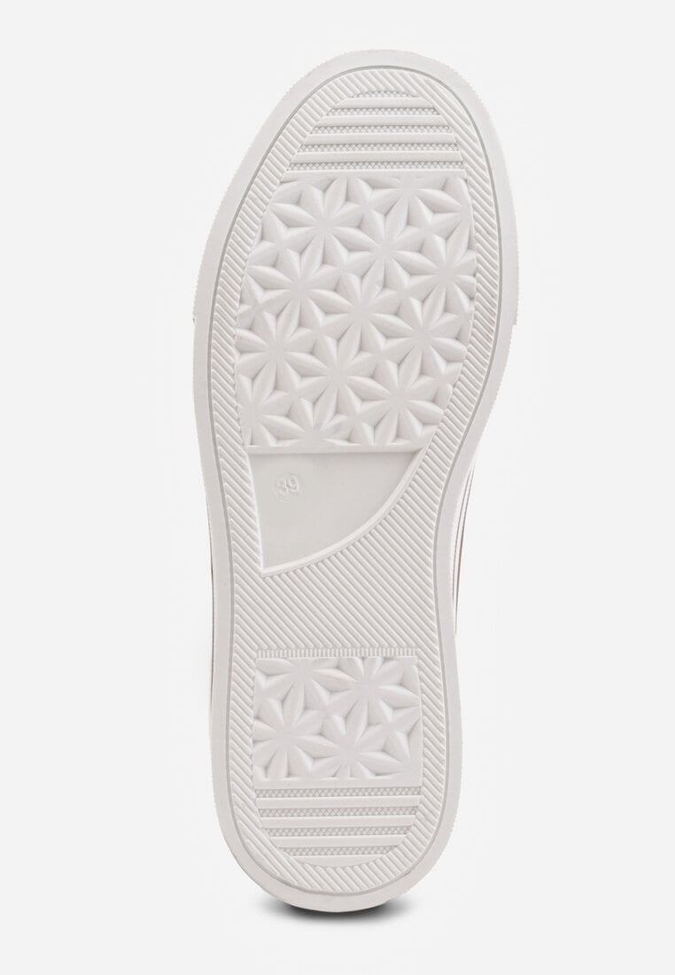 Brązowe Plecione Trampki na Platformie Irivana