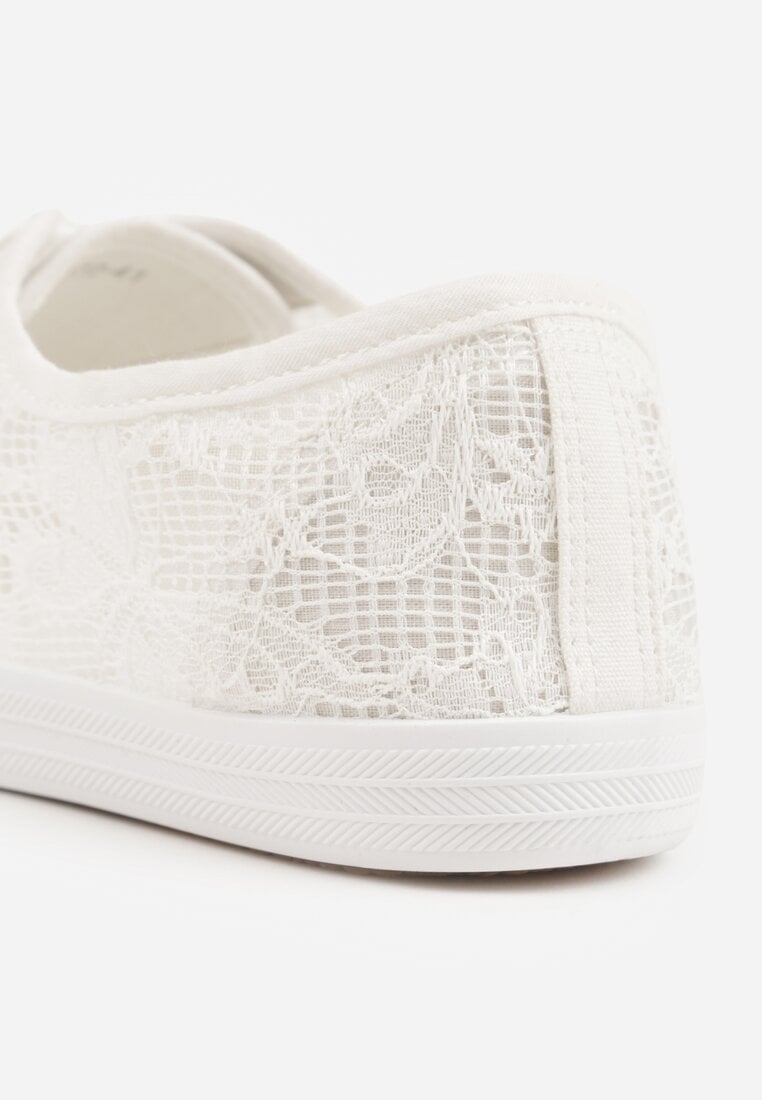 Białe Koronkowe Tenisówki Taralita