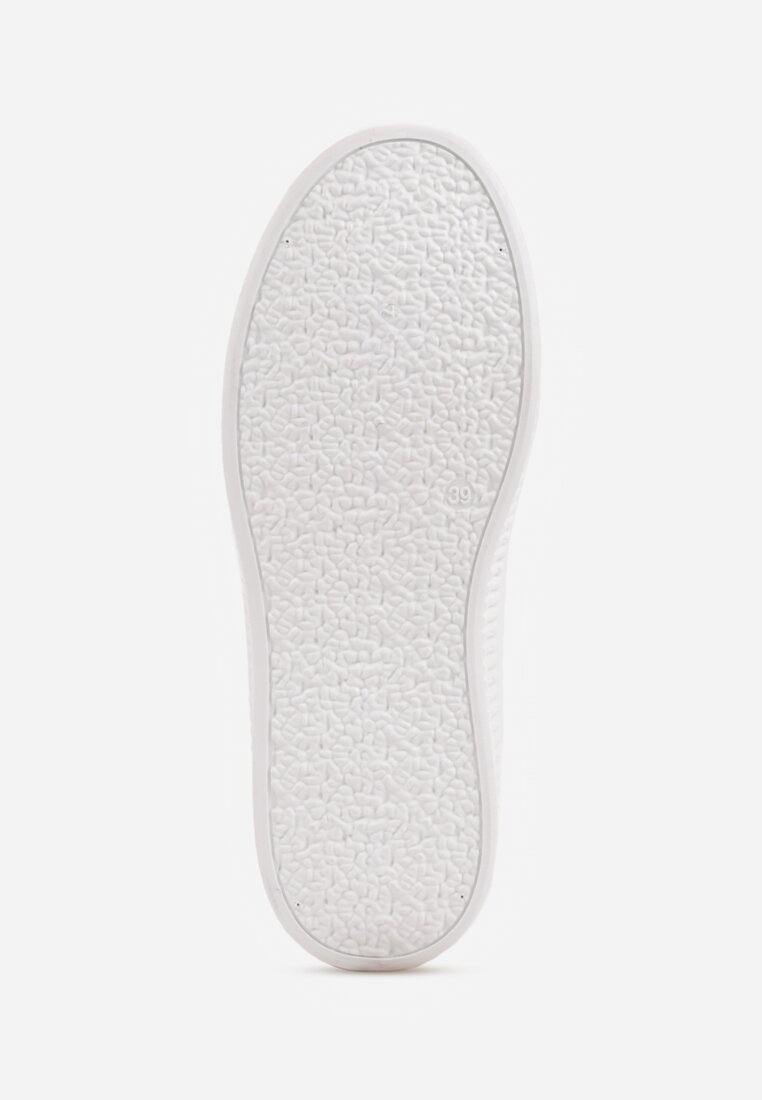 Białe Klasyczne Trampki na Żłobionej Podeszwie Levanatia