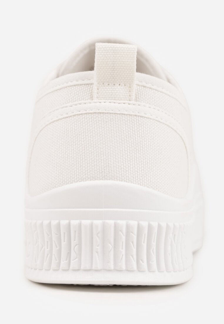 Białe Klasyczne Trampki na Żłobionej Podeszwie Levanatia