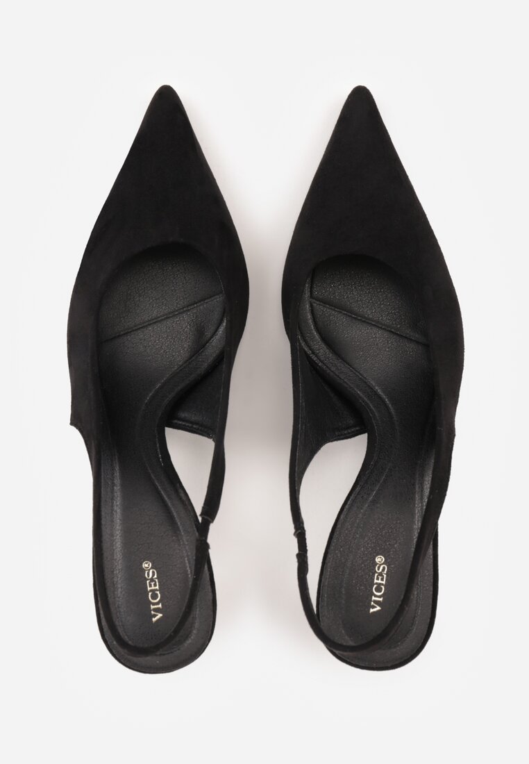 Czarne Czółenka Slingback VICES na Kaczuszce Anatera