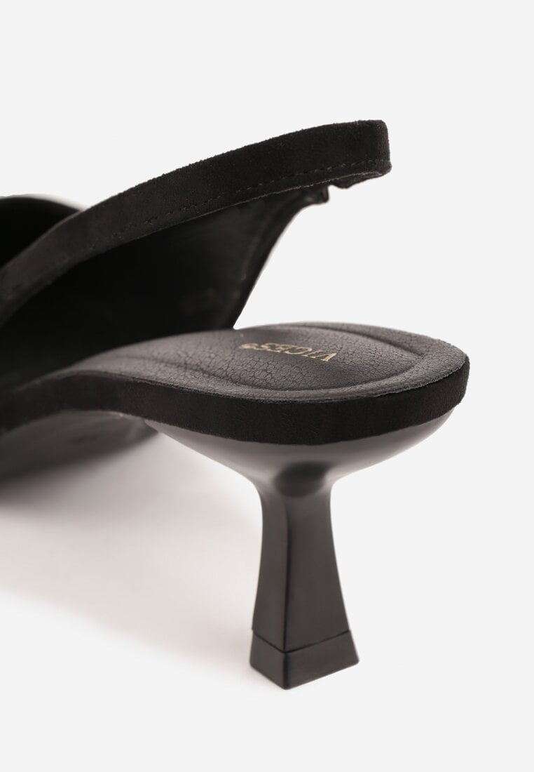 Czarne Czółenka Slingback VICES na Kaczuszce Anatera