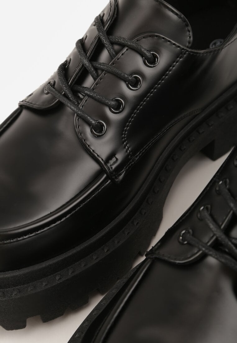 Czarne Półbuty VICES w Stylu Tech Gothic Ravithiel