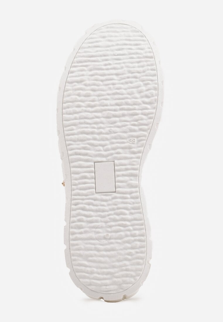 Białe Sneakersy VICES na Tłoczonej Podeszwie w Stylu Chunky Myninis