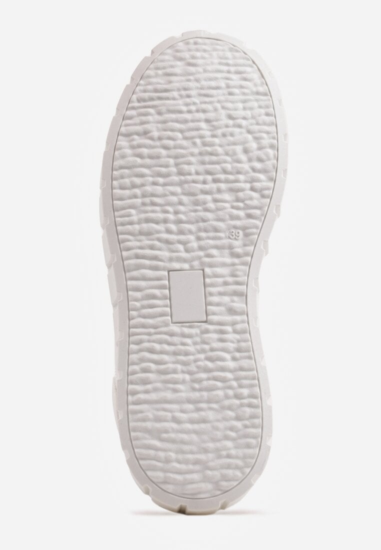 Białe Sneakersy VICES na Platformie w Stylu Chunky z Perforacją Hypsyllis